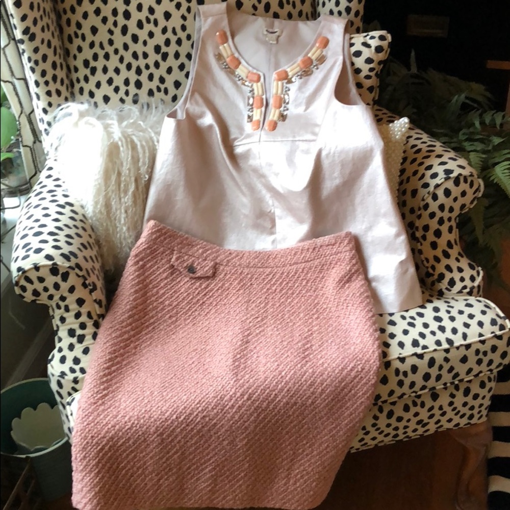 J Crew sample sale set. Pencil skirt/top size 6